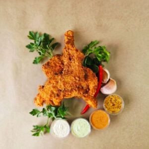 Crispy chicken tenders with four dipping sauces from Eat Out The Box, Wynberg